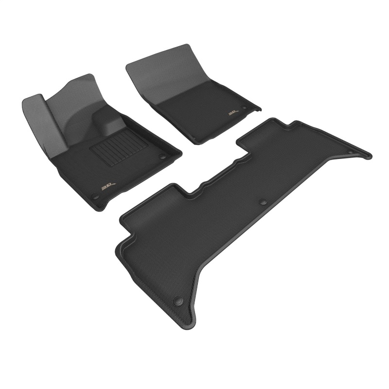 Rivian R1T Floor Mat Set - 3D MAXpider - KAGU - Black - `25-`26